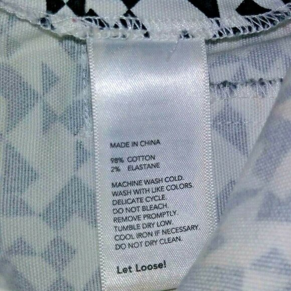 Kate Spade Pants ankle crop Geometric print Saturday Stretch  28x27 - Picture 10 of 12